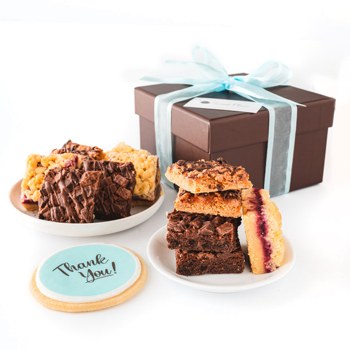 Brownie & Bar Gift Box + Thank You deco cookie