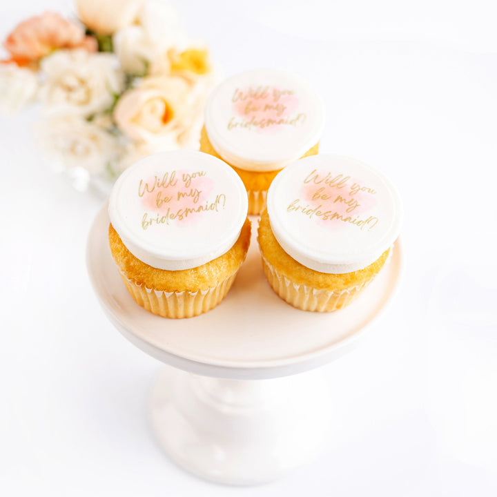 Will You Be My Bridesmaid Custom Cupcakes / custom cupcakes near me
