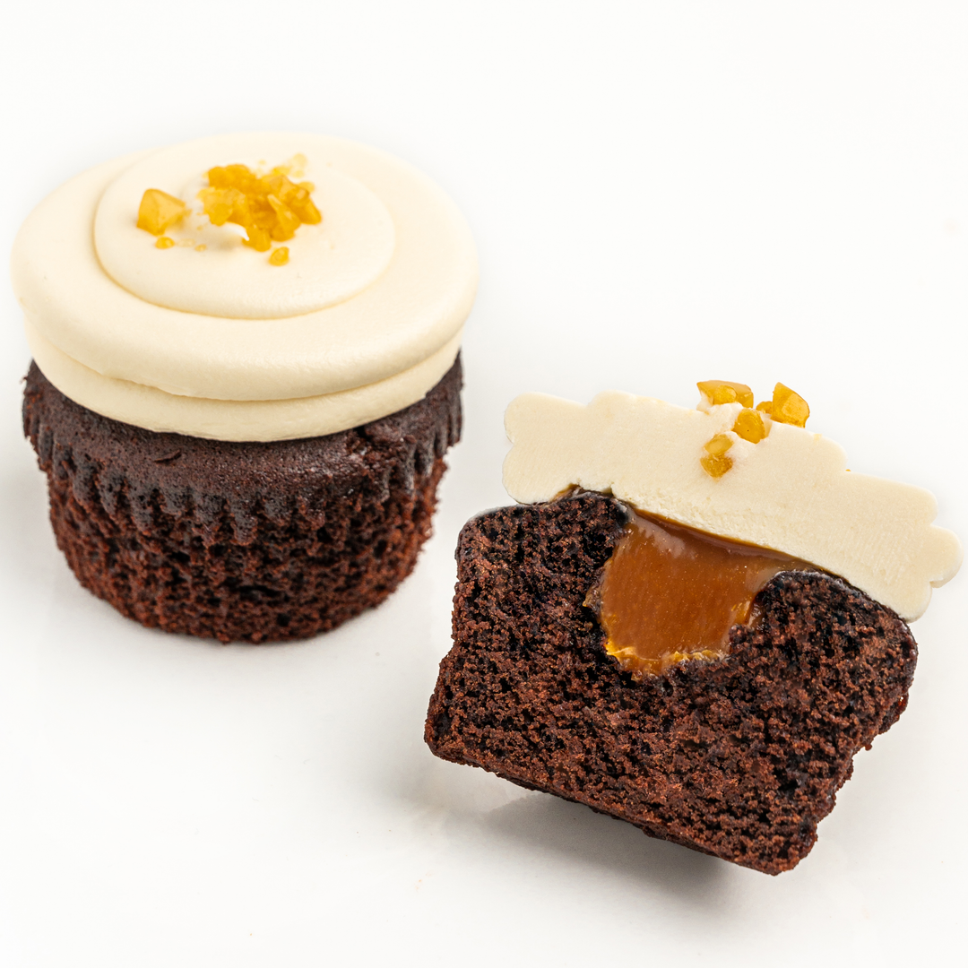 Salted Caramel Cupcake with  Filled Centre
