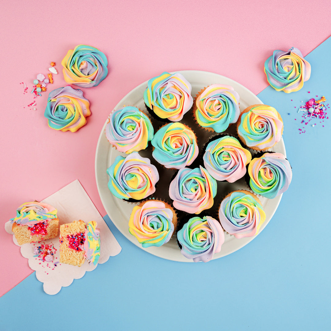 sprinkle filled cupcakes