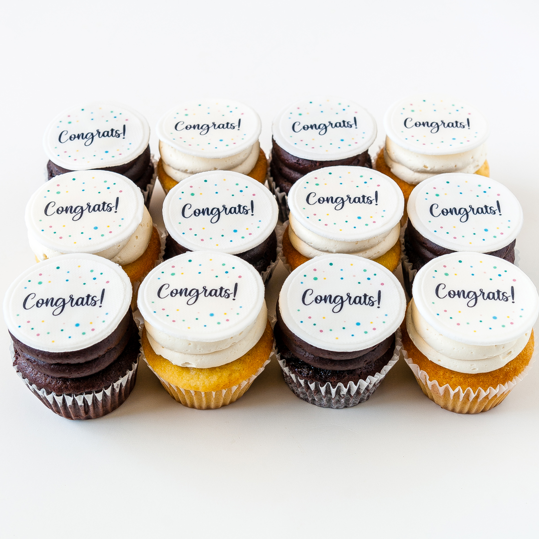Congrats Vanilla & Chocolate Cupcakes / cupcakes near me