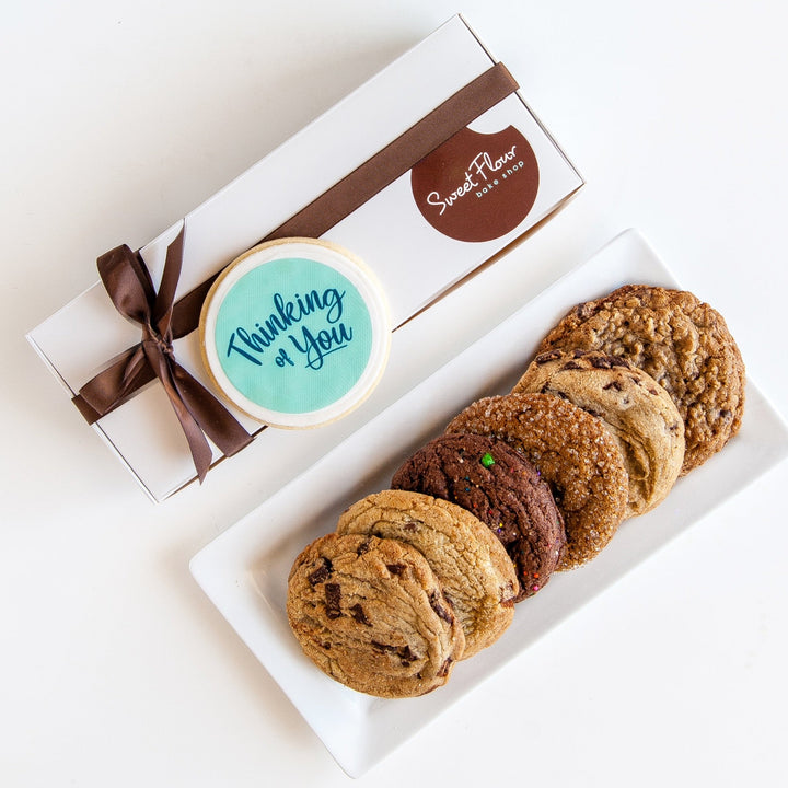 Thinking of You Cookie Gift Box of 6 Signature Cookies + Ribbon