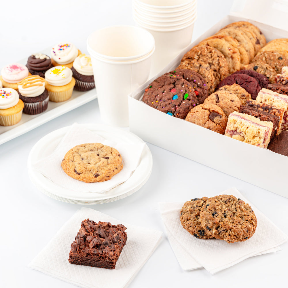 Cookie and cupcakes in office setting