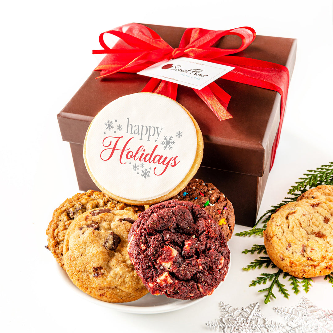 Happy Holidays Cookie Gift Box