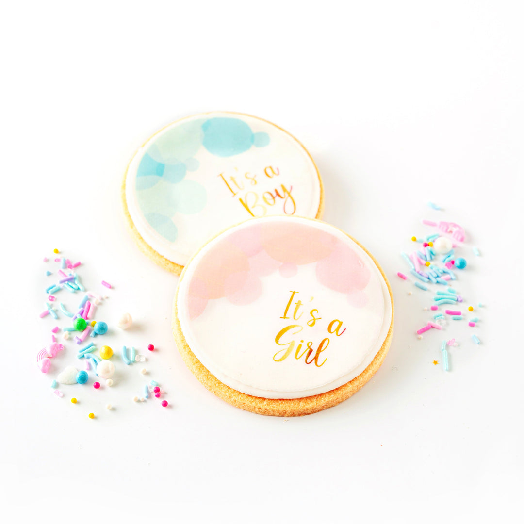 It's A Girl Baby Shower Sugar Cookie