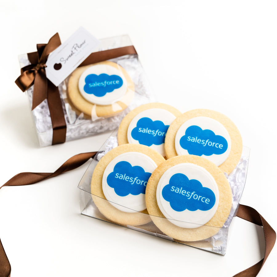 Cookies with Salesforce logo on a white background