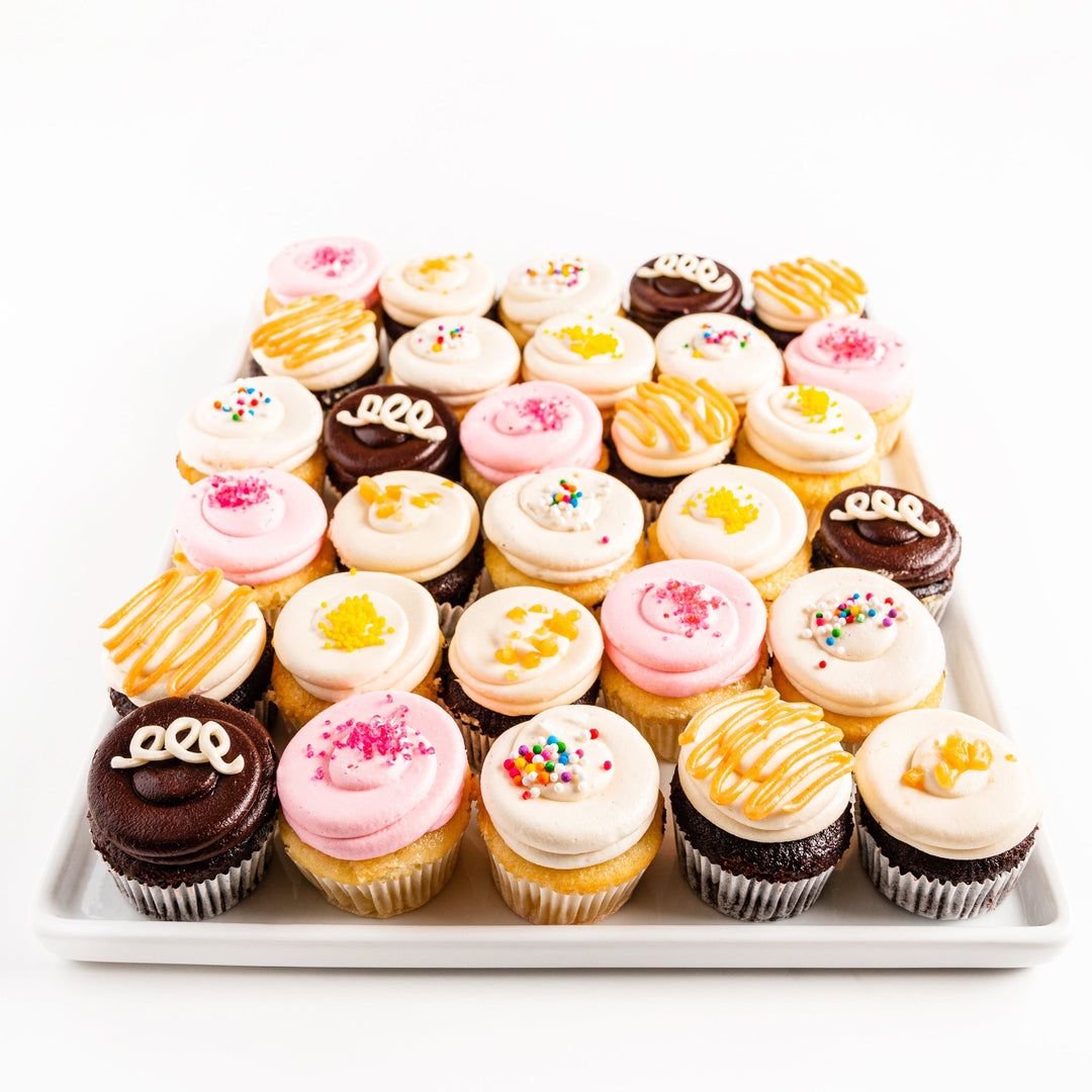 Mini Cupcake Tray on a white plate