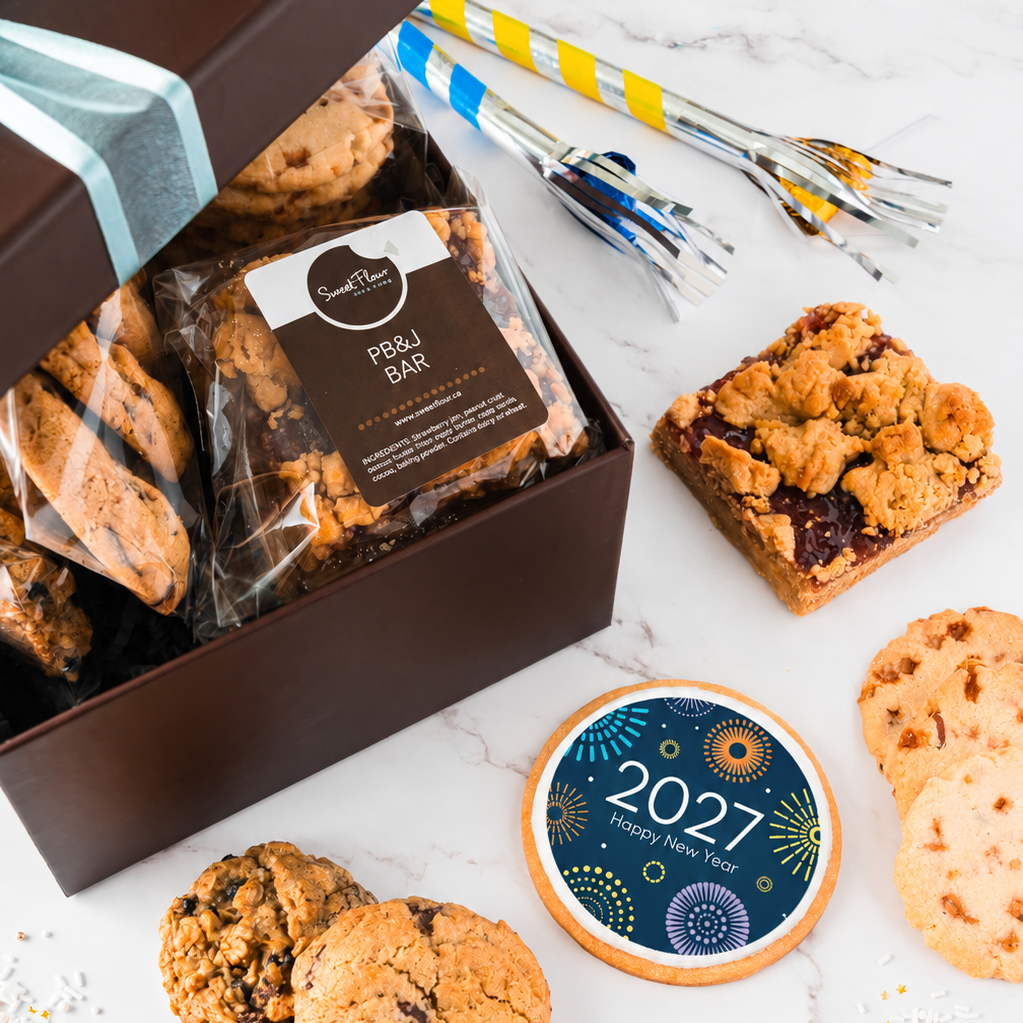 New Year's Sweet Sampler Cookie Box