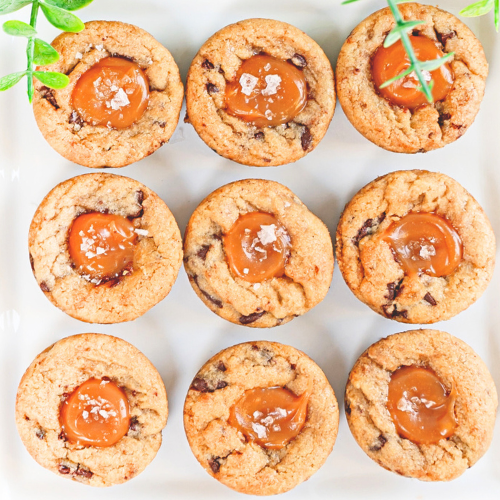 Salted Caramel Cookie Cups