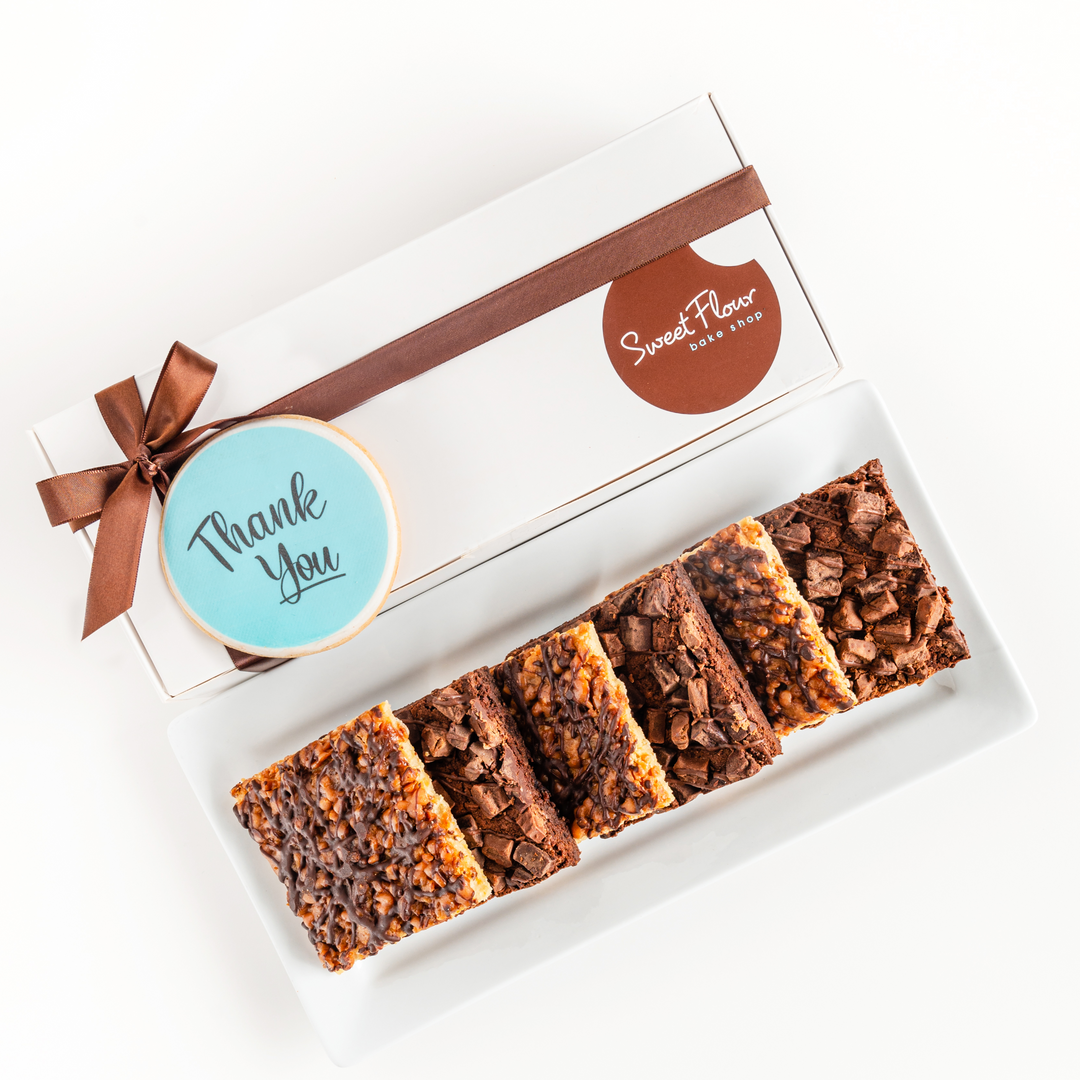 Brownie & Bar Gift Box with Thank You cookie