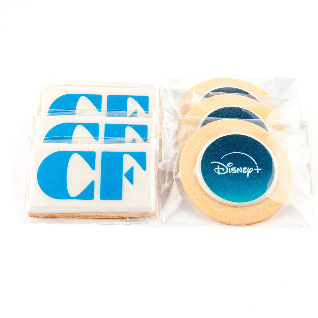 printed logo cookies