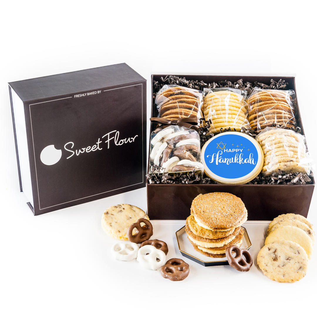 Baker's Select Cookie Gift Box with Happy Hanukkah cookie