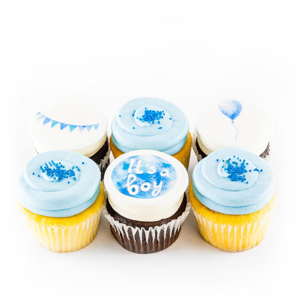It's a Boy Blue & White Cupcakes / cupcakes near me