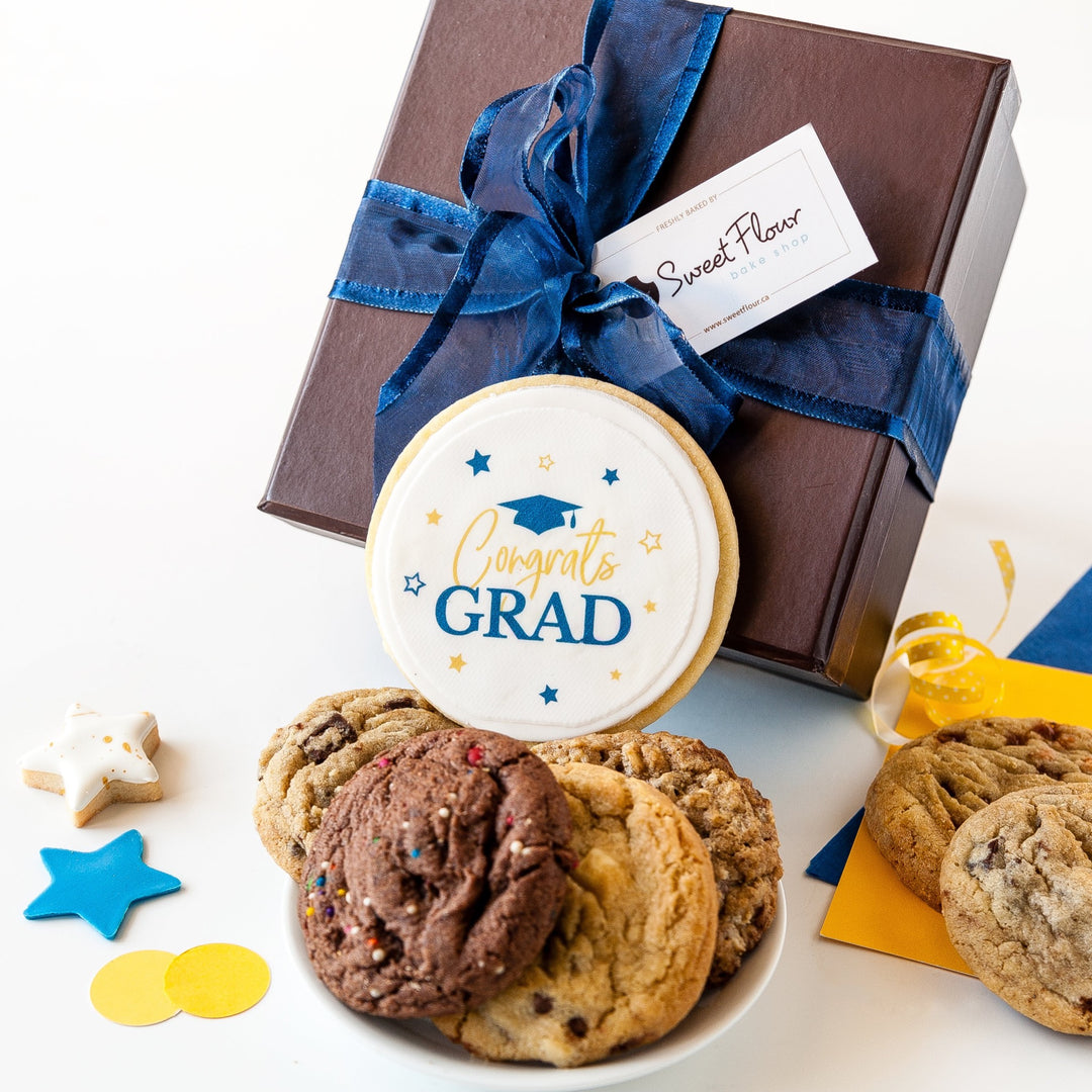 Congrats Grad Cookie Gift Box + Ribbon
