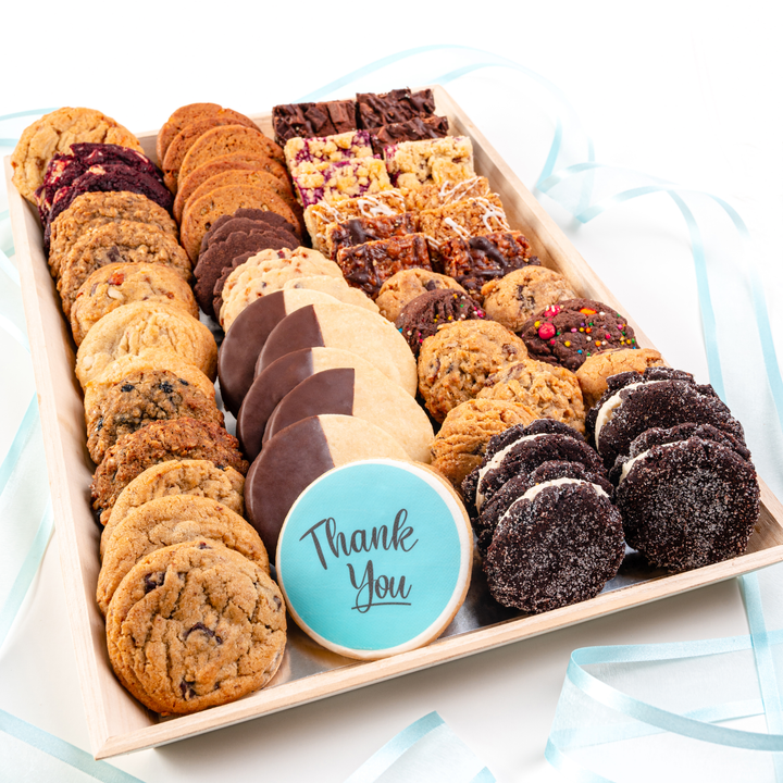 Deluxe Assortment Cookie Tray with Thank You cookie