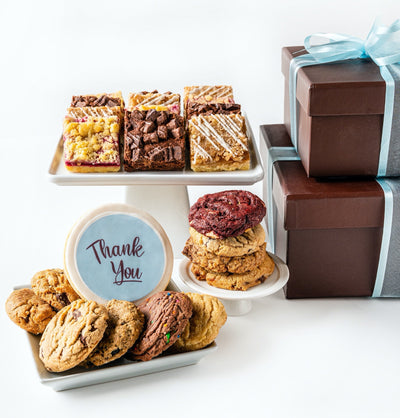 Deluxe Duo Cookie Gift Box with Thank You decorated cookie