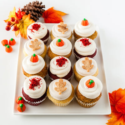 Pumpkin, Apple & Red Velvet Cupcakes