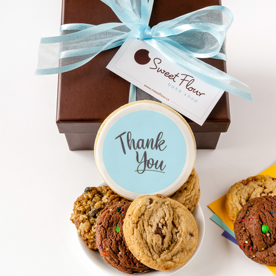 Gift Box of Cookies with Thank You cookie