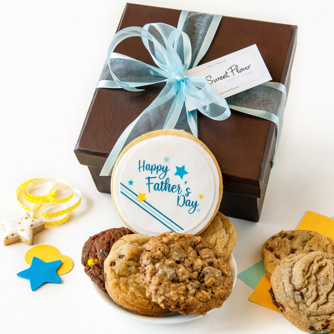 Happy Father's Day Cookie Gift Box with Decorated Cookie