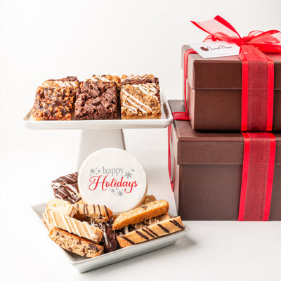 Gourmet Bars and Biscotti with Happy Holidays Sugar Cookie
