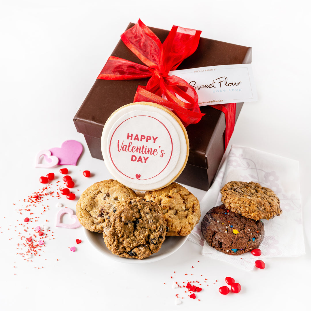 Valentine's Day Cookie Gift Box with Happy Valentine's Day Cookie