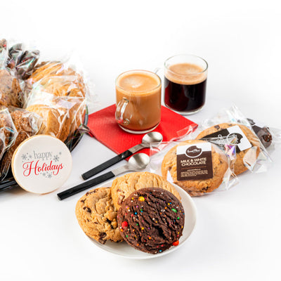 Individually Packaged Cookie Tray with Happy Holidays Sugar Cookie