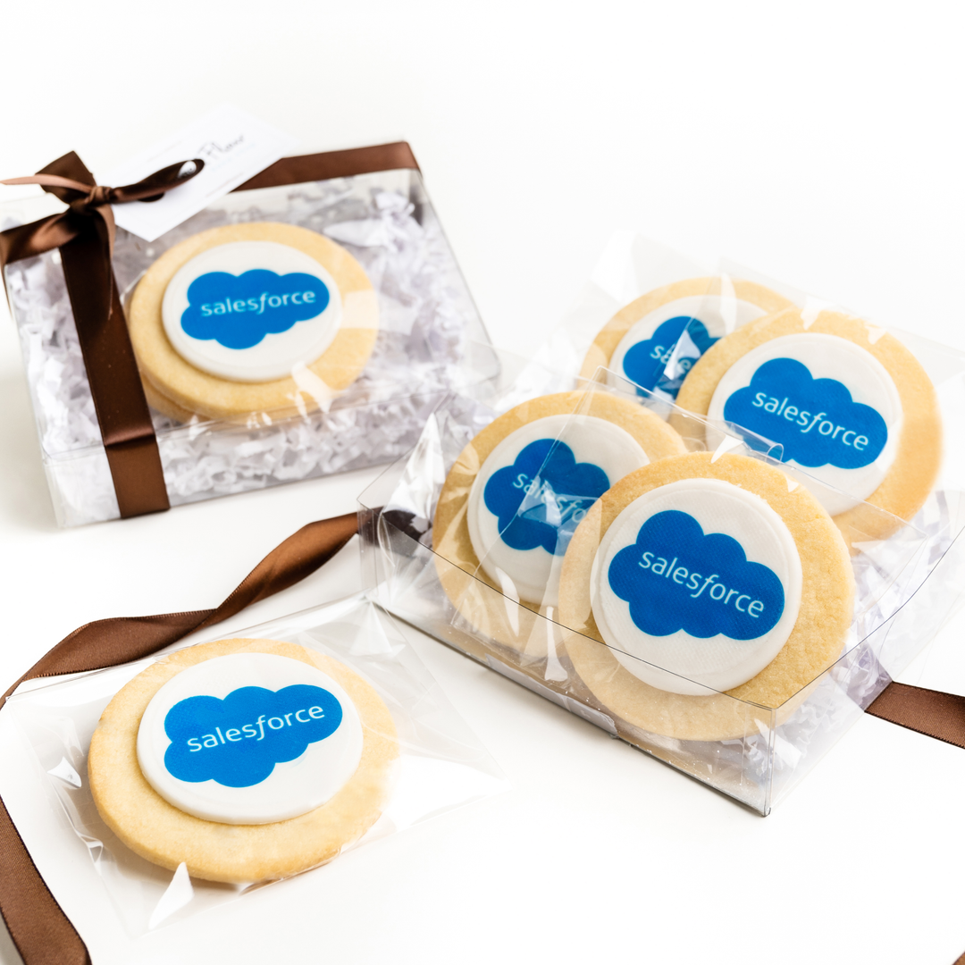 Gift Box of 4 Printed Logo Cookies