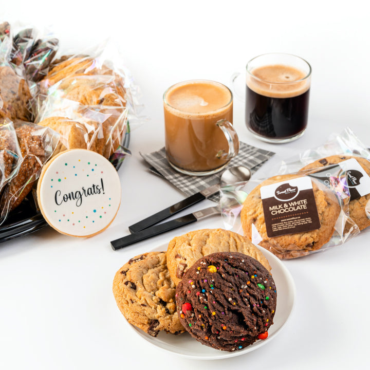 Signature Cookie Tray, Individually Packaged with Congrats cookie