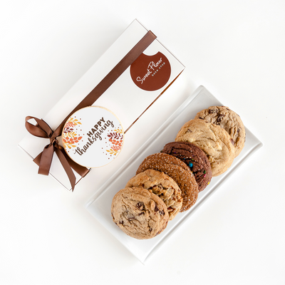Cookie Gift Box with Happy Thanksgiving sugar cookie