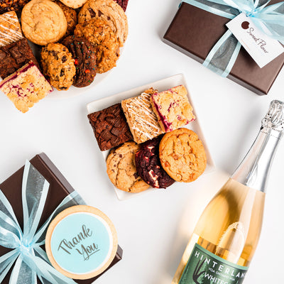 Gift Box of Cookies + Bottle of Champagne