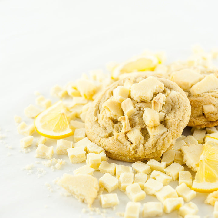 Loaded Lemon fully loaded stuffed cookie with Lemon Shortbread and white chocolate