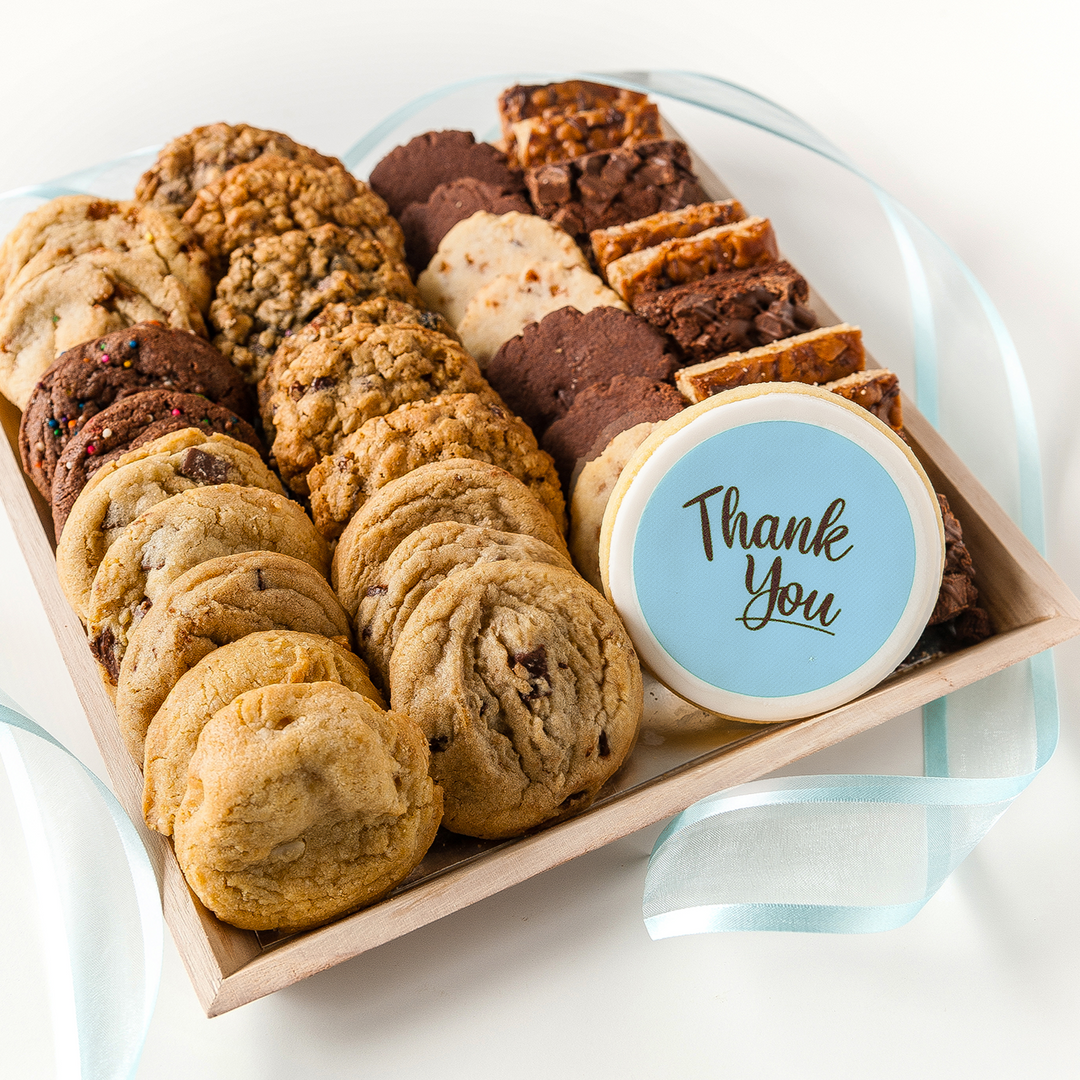 Gourmet Cookie Tray with Thank You cookie
