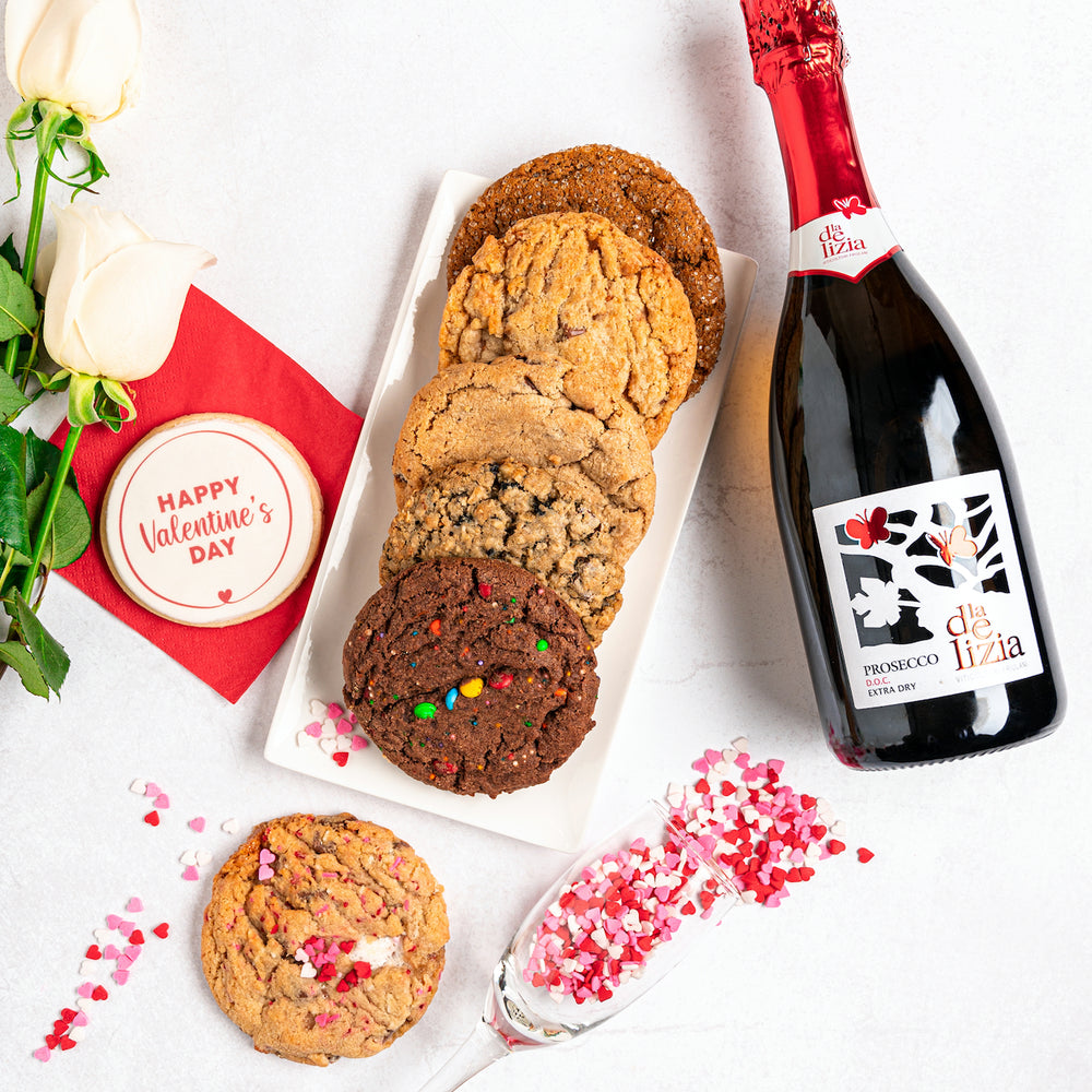 Valentine's Day Wine & Cookie Gift Box